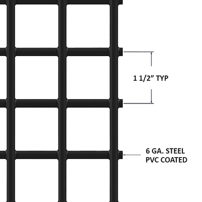 63-130-BK MODULAR SOLUTIONS BLACK MESH 1 1/2 FT FT (3 FT-6 IN X 7 FT)